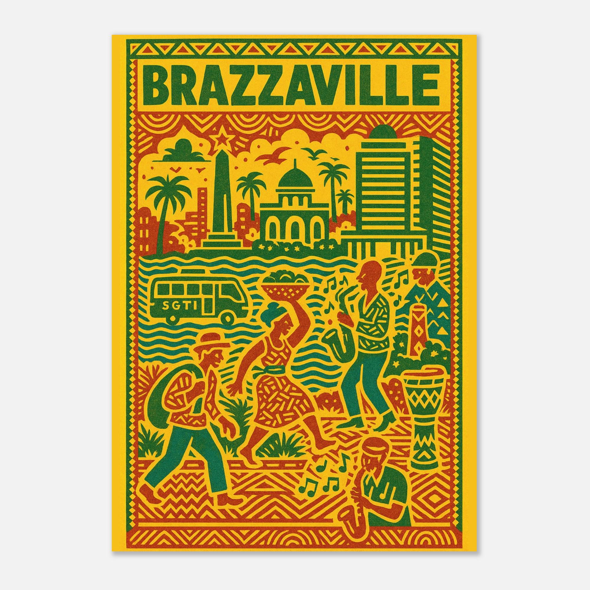 Affiche Brazzaville – Art urbain africain | Décoration murale