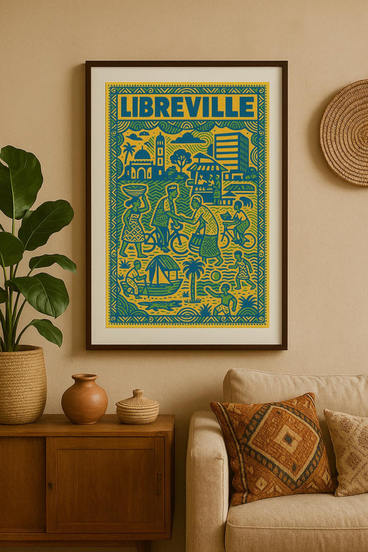 Libreville Poster | Gabon City Print